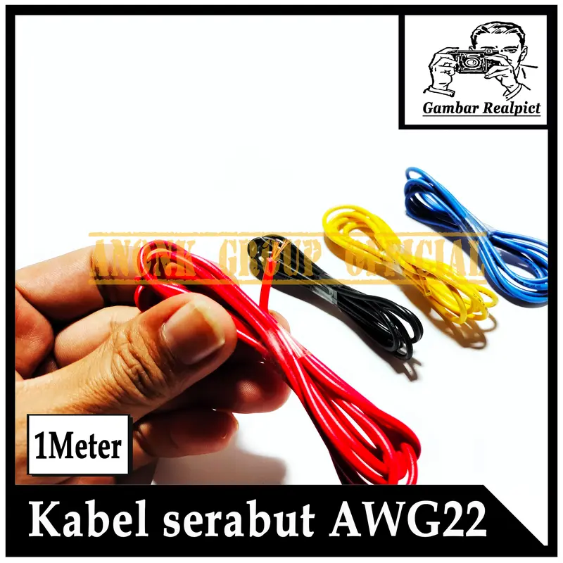 1Meter Kabel AWG22 1Jalur / Kabel Serabut Tembaga AWG22 Singel 1Meter 4