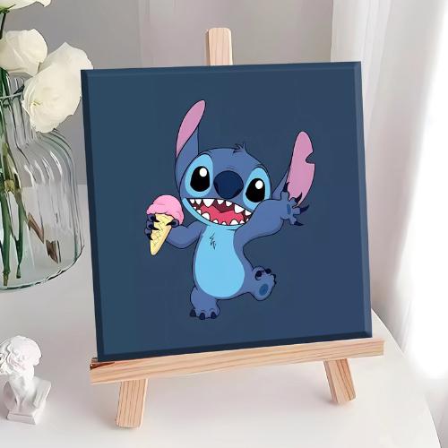 Tranh số hoá Cô Bé Kuromi Hoạt Hình Tranh Tô Màu 20x20cm dễ thương đầy đủ cọ, màu, căng khung sẵn MEILI STORE 8