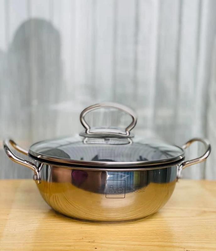 Nồi Kho Cá FiveStar 22cm Chống Dính 3 Đáy, Thiết Kế Đáy Sandwich Liền Hiện Đại