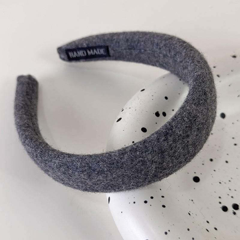 Gray Polka Dot Knitted Bow Retro Hair Accessories Headband 8