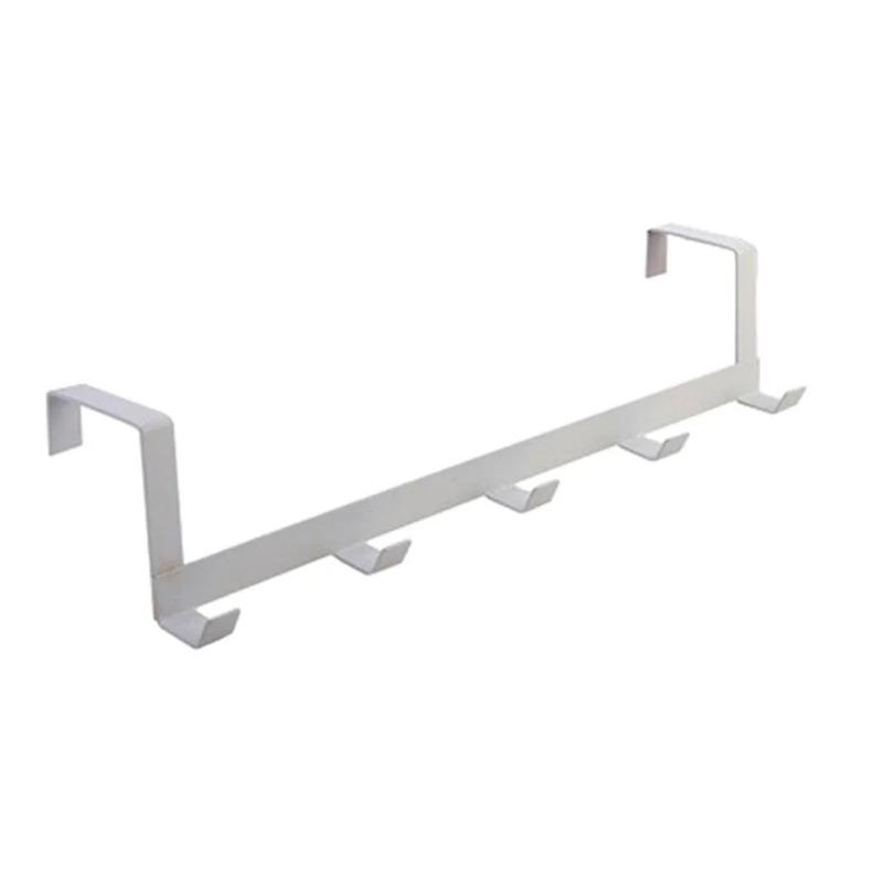 Product Introduction of No Punching 5 Hooks Door Rear Hook Wrought Iron Clothes Bag Hanger Hat Sundries Storage Rack Hanger Home Bathroom Organizer 11