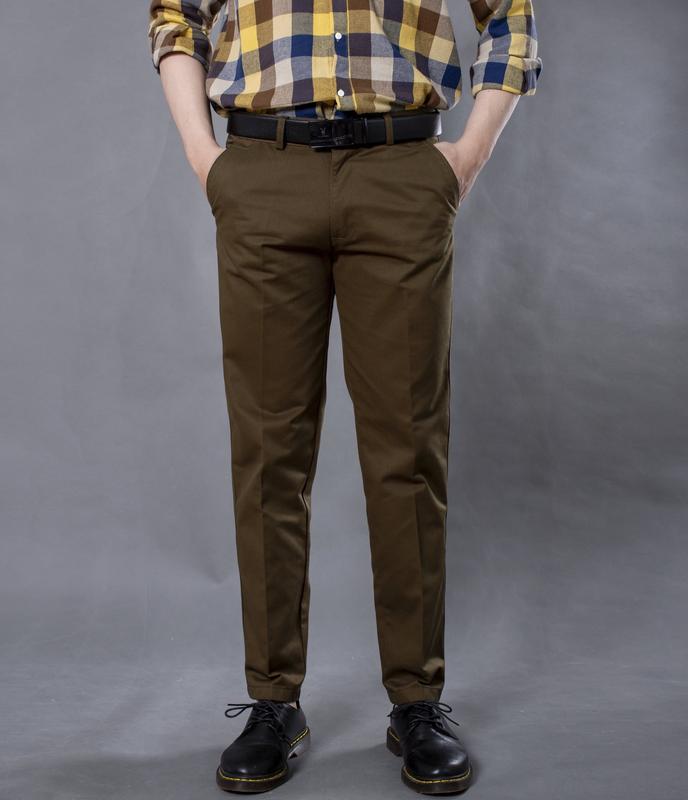Quần dài nam kaki TRUNG NIÊN form ống suông Menswear Nhung Cotton Có Túi Ong QDTN15