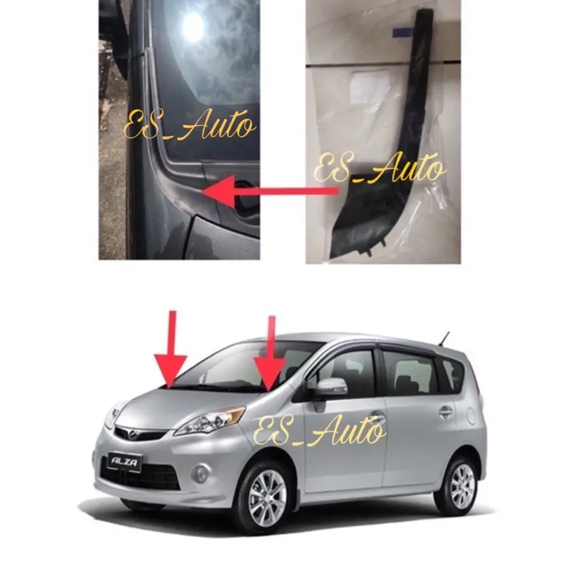 PERODUA ALZA ALL MODEL FRONT WINDSCRREN WIPER GRILLE SIDE COVER, SEAL, GARNISH/DEPAN CERMIN WIPER PENUTUP