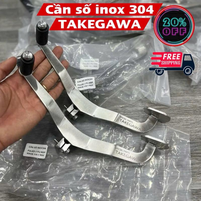 Cần số inox 304 Takegawa dày 5li cho Wave Dream Future Exciter Sirius Phụ tùng xe máy chất lượng cao bảo hành nhà sản xuất