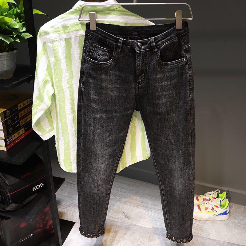 Product Introduction of Quần Jean Nam, Màu Đen Và Xám, Dáng Ôm, Quần Mỏng, Phong Cách Hàn Quốc Hợp Xu hướng Quần Co Giãn, Hàng Mới Về Thu Đông 2022 5