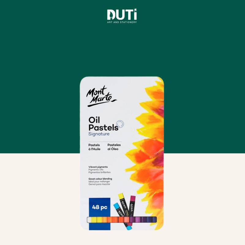 Màu Sáp Dầu Mont Marte Cao Cấp, hộp 12/24/36/48, Màu Oil Pastel Mềm mịn vẽ được tranh sáp dầu nổi️, Hàng Chính Hãng - Hoạ Cụ DUTi