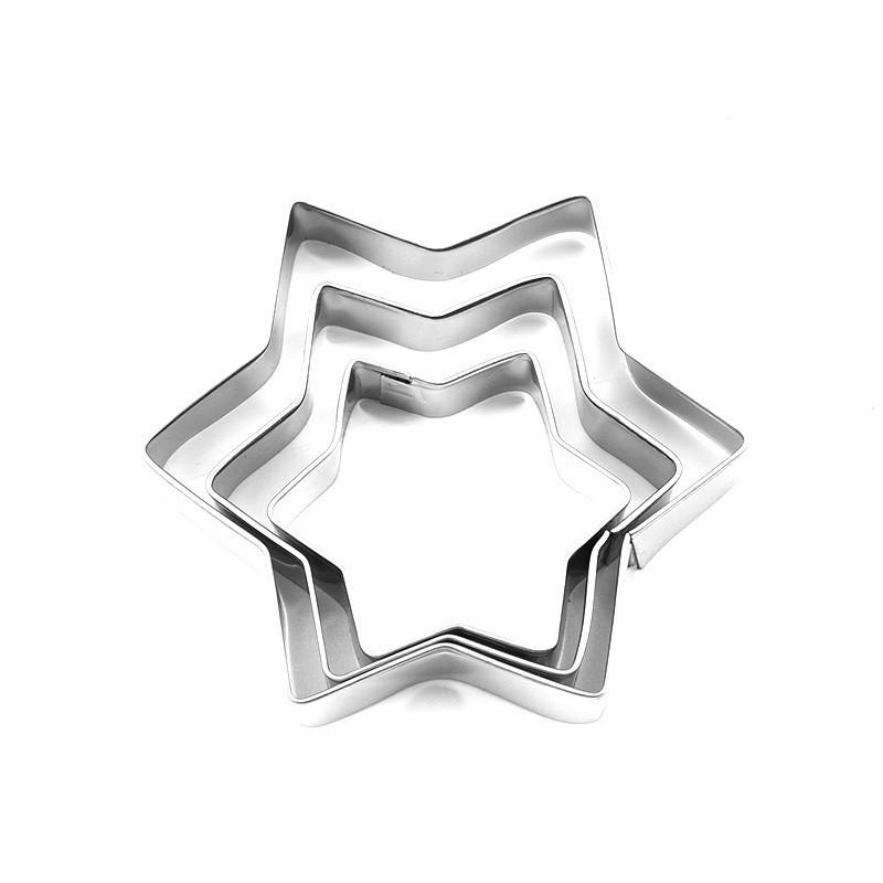 Product Introduction of 12pcs/set Stainless Steel Cookie Biscuit DIY Mold Star Heart Round Flower Shape Cutter Baking Mould  Tools Tin 7