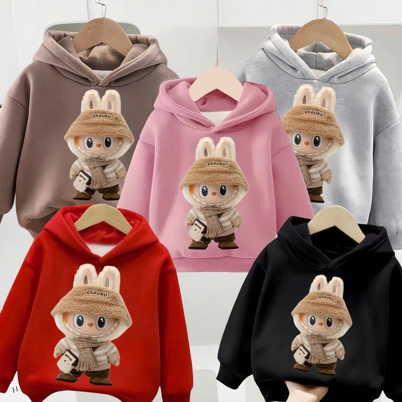 Áo nỉ hoodie LABUBU, Áo nỉ có mũ cho bé trai, bé gái  in HÌNH LABUBU chất nỉ bông vừa tay basic dễ mặc  dễ phối đồ cho bé từ 6-30kg áo  hoodie