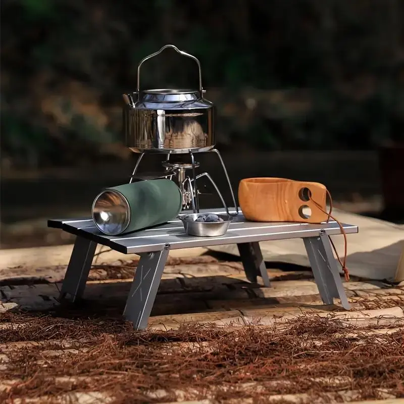 Portable Mini Folding Table, Lightweight Aluminum Alloy Table, Outdoor Folding Table for Travel, Picnic, Barbecue, Camping Furniture 3