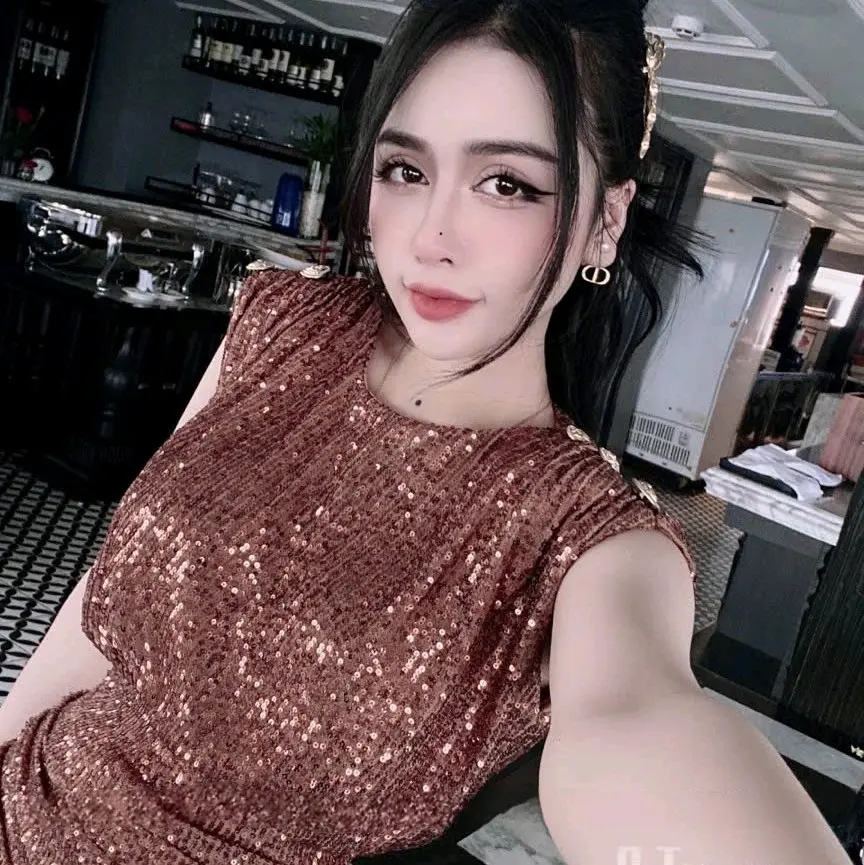 Váy Kim Sa 6 Khuy Vai Cộc Tay Có Lót Và Đệm Vai by NGỌC TIÊN STORE: Nữ Dress Women