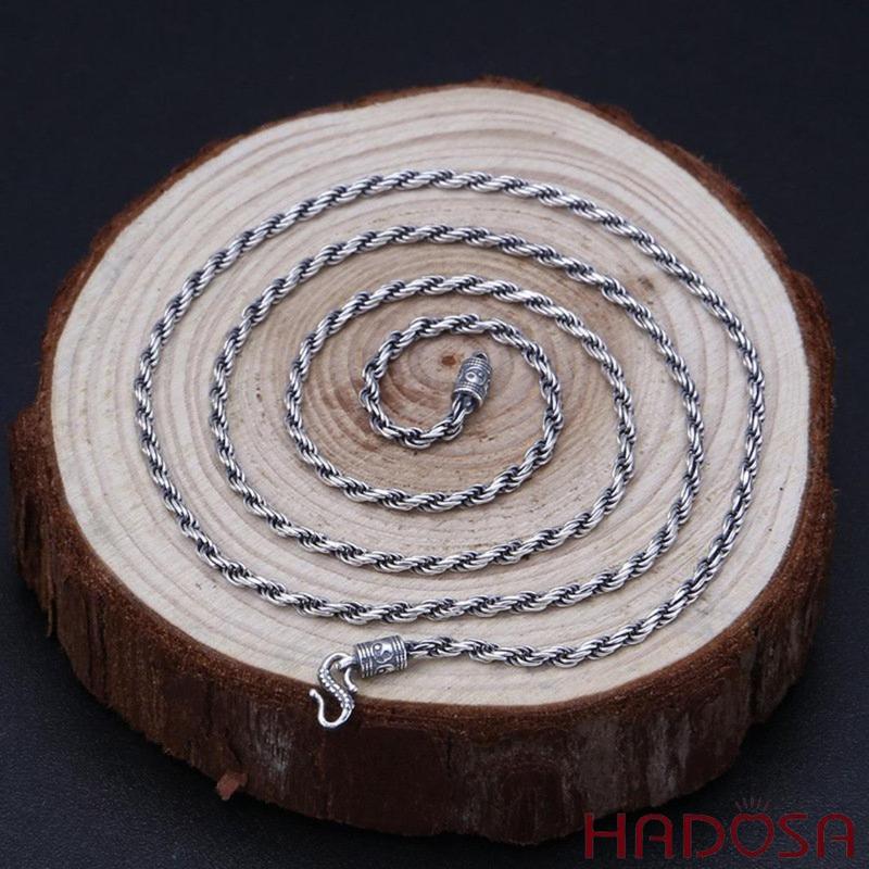 Dây chuyền bạc nam sợi nhỏ bạc 925 cao cấp bền màu độ cứng cao chống trầy xước bảo hành trọn đời TSN110