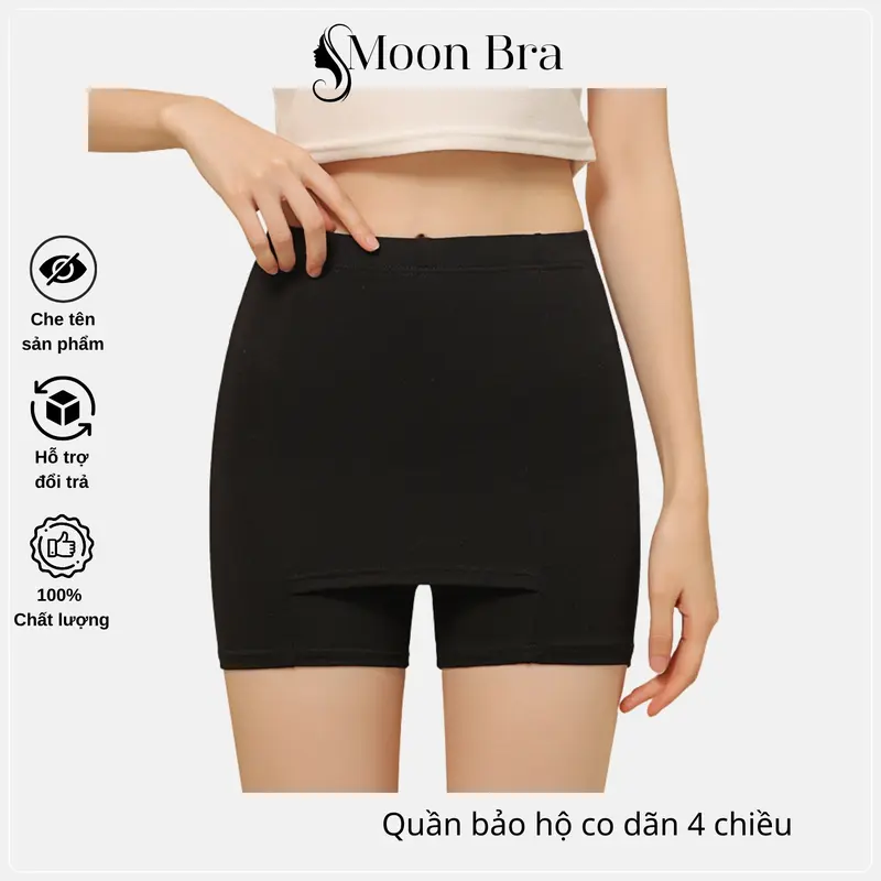 [HOT 2025] Quần bảo hộ che vùng nhạy cảm, quần mặc váy chống lộ cotton chống lộ khe QVS230 Nữ Women 1