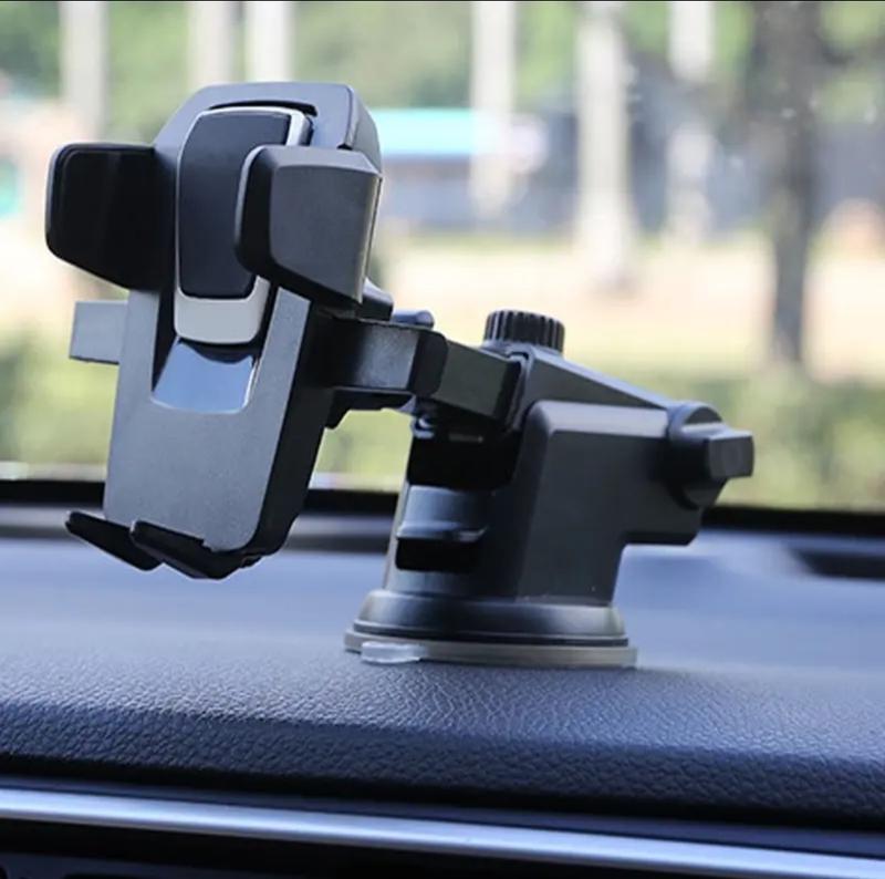 Giá đỡ điện thoại ô tô xoay 360 độ gắn taplo và kính lái, kẹp điện thoại trên ô tô GATSUMI G099