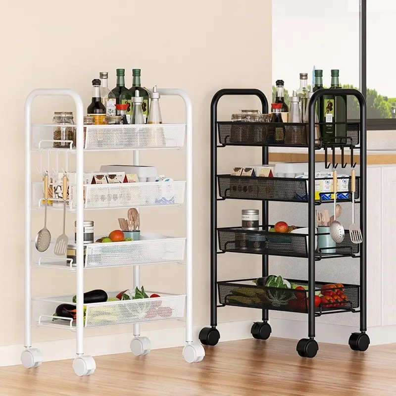 Xe đẩy/Xe để đồ 3 tầng khay lưới thế hệ mới, kệ đa năng có bánh xe - di chuyển dễ dàng - chịu lực tốt. 3