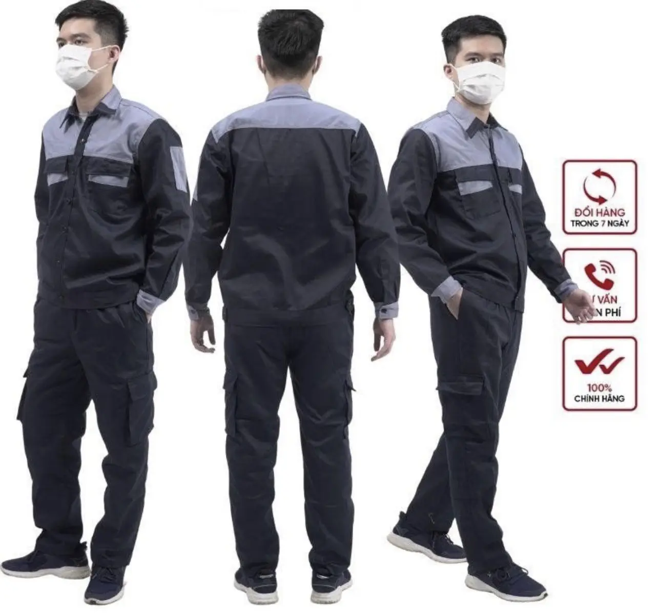 Quần áo bảo hộ lao động kĩ sư  phối màu cao cấp
