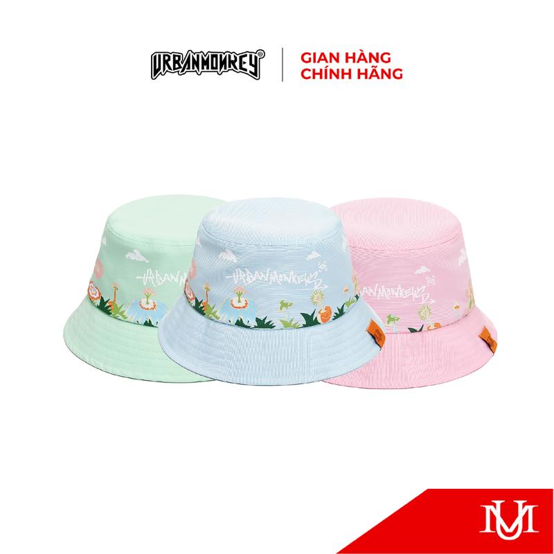 Nón Bucket Unisex URBAN MONKEY Dream Garden Chất Liệu Khaki In Chuyển Nhiệt 3 Phối Màu Local Brand