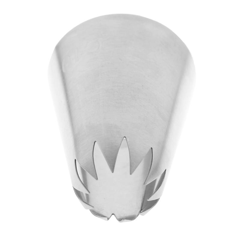 Product Introduction of #C10 Large Size Piping Nozzle Cake Cream Decor Icing Tips 10 Teeth Close Star 18