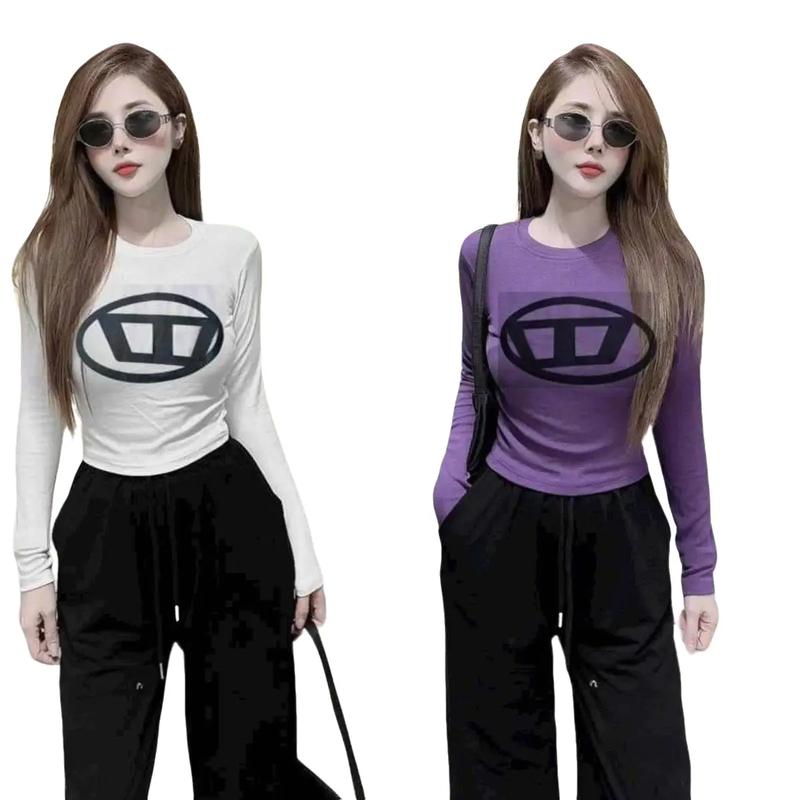 Áo Thun Nữ Bigsize Tay Dài Hottrend ESHOP Áo Phong Nữ Dài Tay Đẹp Dễ Thương Ôm Body Xinh MS005 Top Áo Nữ Women Cổ Tròn Umi