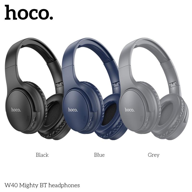 Hoco W25/W40 ของแท้ 100%! ชุดหูฟังไร้สาย Pearl, BT 5.0, สนทนาและฟังเพลง 5 ชั่วโมง, AUX, TF, BT สีดำ 