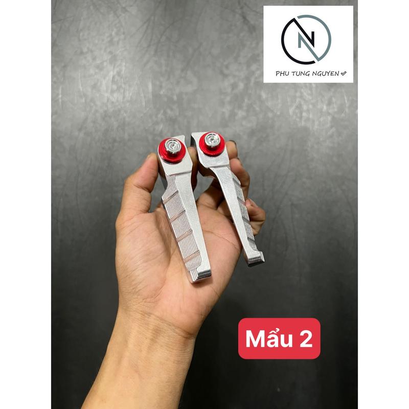 Gác chân CNC mẩu 2 tặng kèm long đền chốt xỏ inox gắn mọi dòng xe Phụ Kiện Phụ Tùng chống take