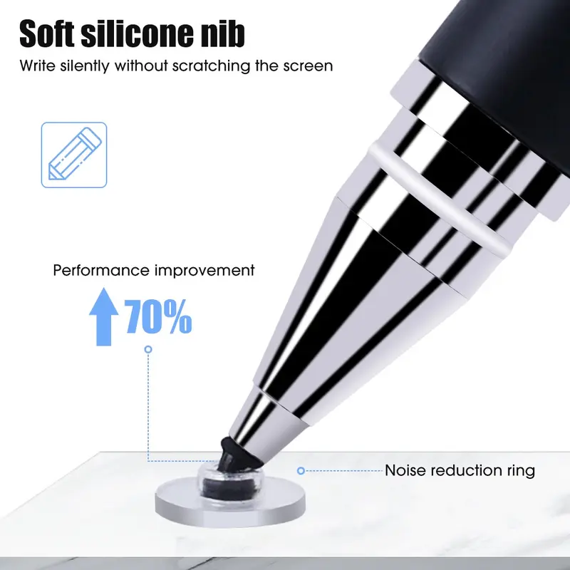 Stylus Universal 2 In 1, Pena Gambar Layar Kapasitif Pena Sentuh Aksesoris Pensil 5