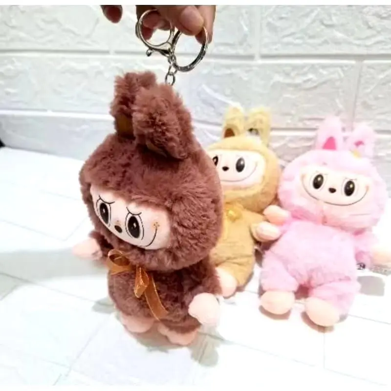 Gantungan Kunci Boneka Labubu Fullbody 20CM Bulu Halus Lembut Ganci Anak