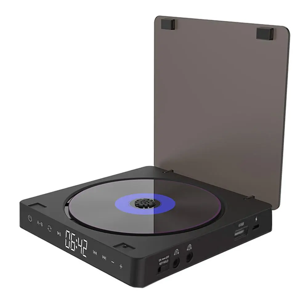 MEGICOT Portable Player, 1 Count Rechargeable Player with Dual Earphone Jack, USB Audio Port Touch Button LED Display, Personal MP3 Walkman