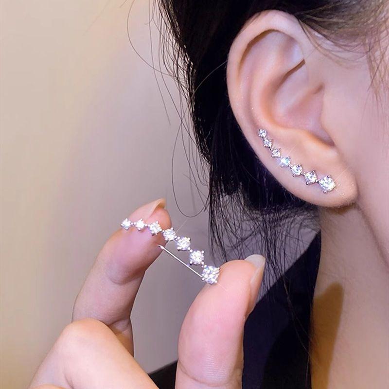 Bông Tai Đinh tán Zircon, Kim Bạc 925, Siêu Lấp Lánh, Dành Cho Nữ, Phổ Biến Năm 2024, Giá Cả Phải Chăng, Sang Trọng Cao Cấp, Thiết Kế Đẹp, Đồ Trang Trí Tai Duyên Dáng 1