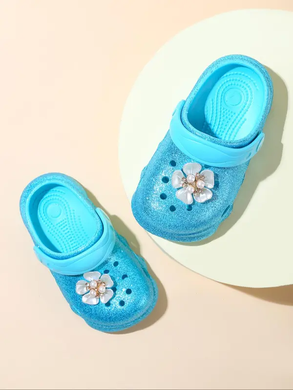 Girl's Cute Flower Decorated Slippers, Lightweight Comfortable Non-slip Soft Sole Beach Shoes, Casual Comfortable Shoes for All Seasons 4