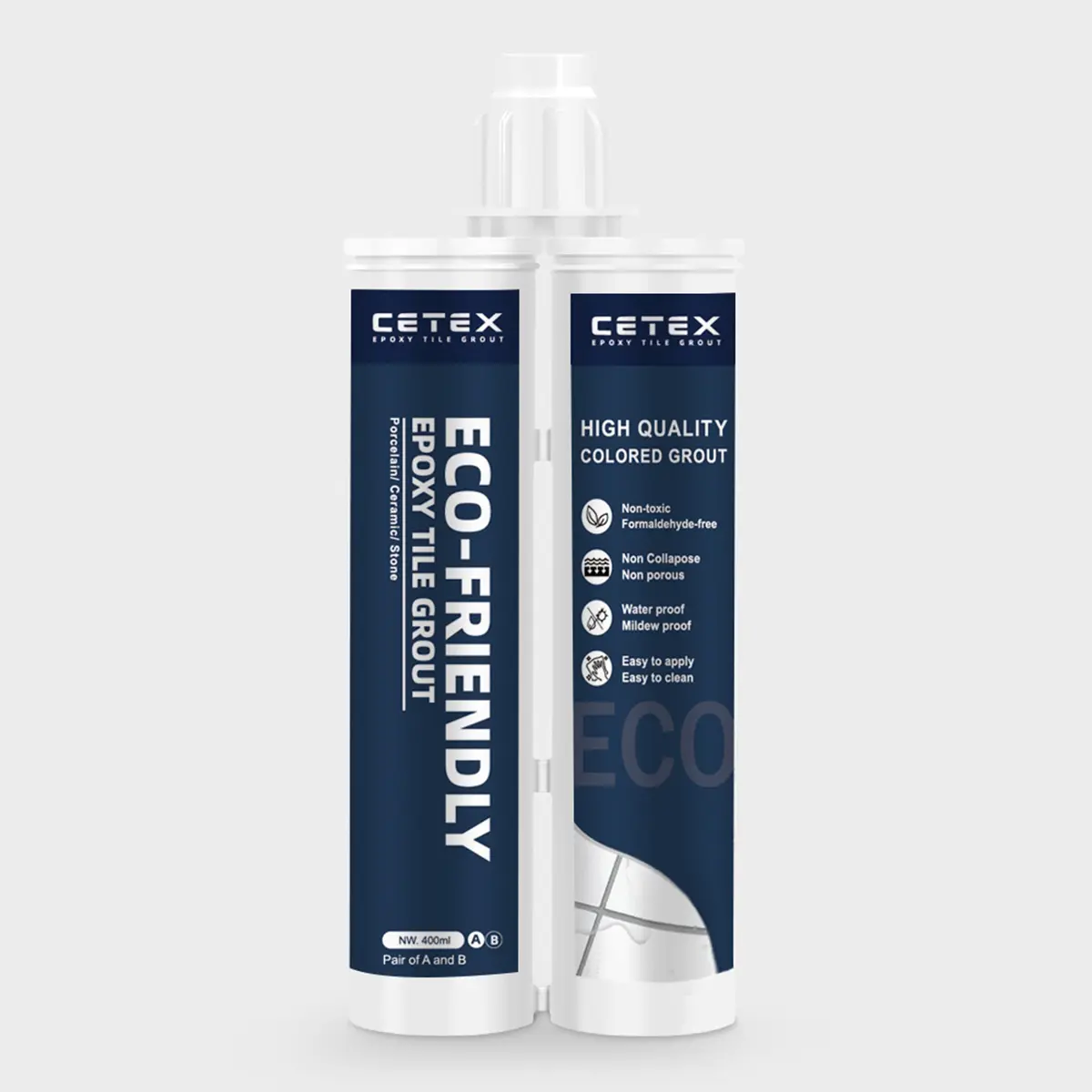 Keo chà ron Cetex 2 thành phần, keo chít mạch chống thấm bám bẩn, keo ron epoxy dùng cho gạch men