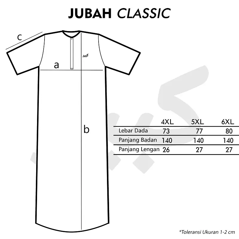 JUBAH OBLONG KABIRO Sholat Big Size Maxi Kabiro Jumbo Gamis Pria ROSAL Original 4XL 5XL 6XL Zipper Katun 1