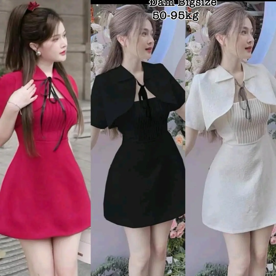 Mẫu Thời Trang Nữ Đầm Váy Xốp Bigsize 50-95kg Women Cotton Dress