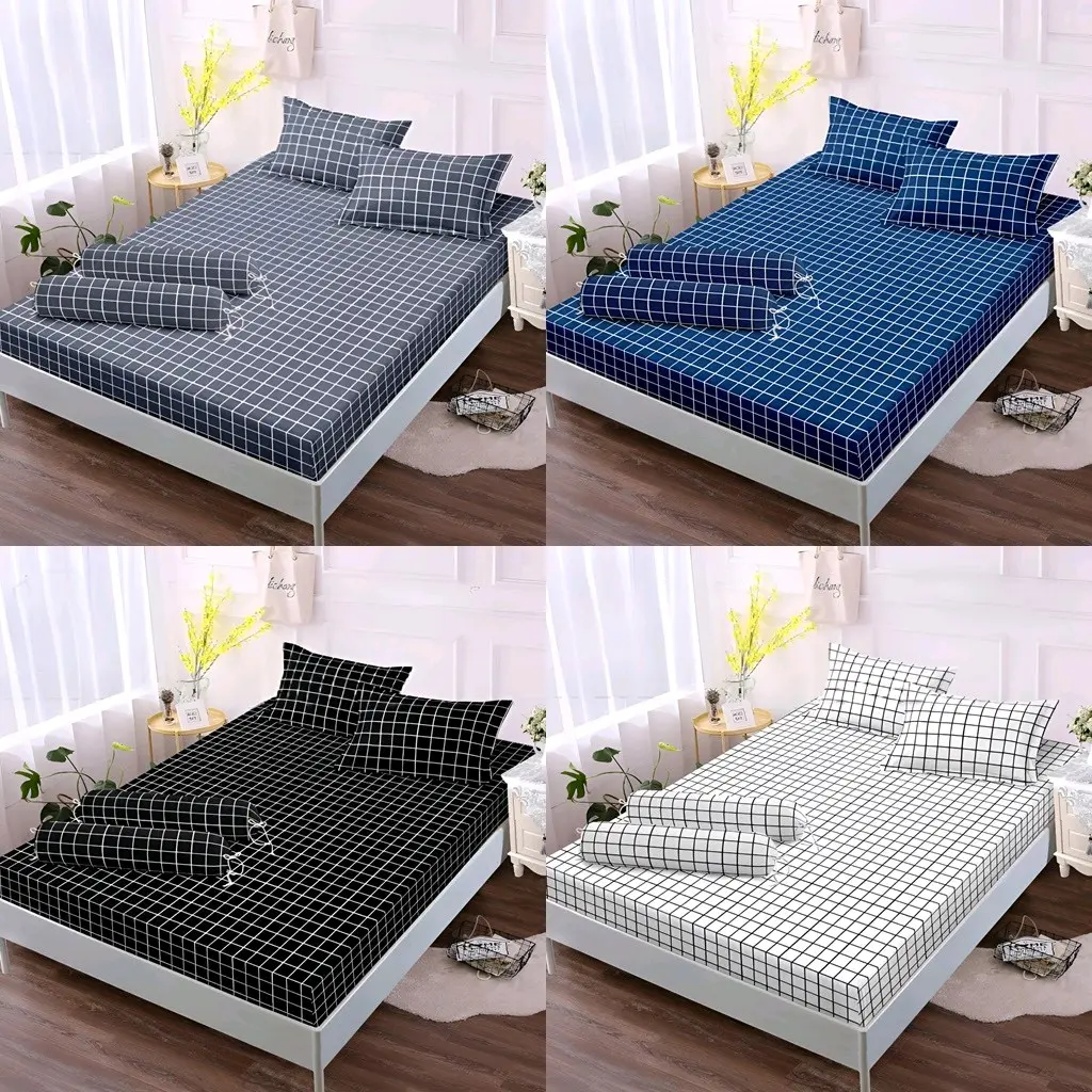 Seprei Aesthetic Kotak Korea Sprei Kotak Viral Terbaru Katun Aestetik King Size No 1 Termurah Terlaris FREE Sarung Bantal Guling Sudut Karet