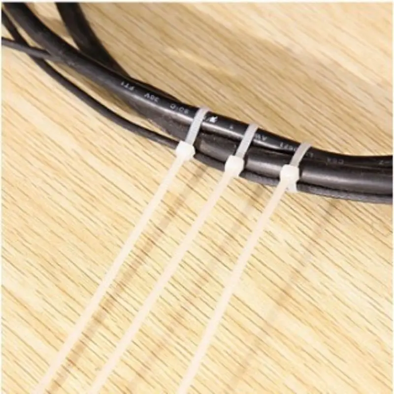 Gói 100 Dây Rút Nhựa Lạt Khóa Siêu Chắc, Cỡ 10cm-30cm, Màu Trắng/Đen 2