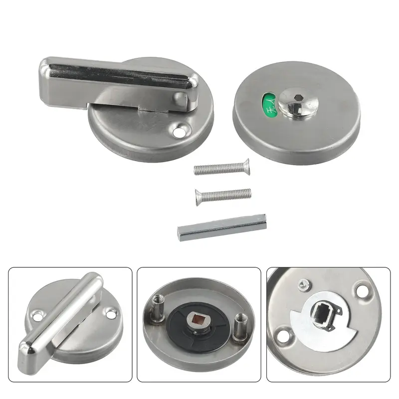 Khóa cửa chỉ báo, Khóa chốt cửa nhà vệ sinh công cộng, Bu lông khóa tham gia bị chiếm đóng, Phần cứng phòng tắm 6