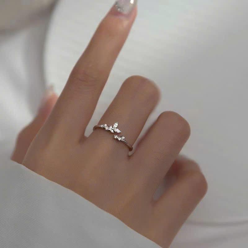 Product Introduction of Nhẫn nữ cá tính hình cánh hoa tự điều chính size 6
