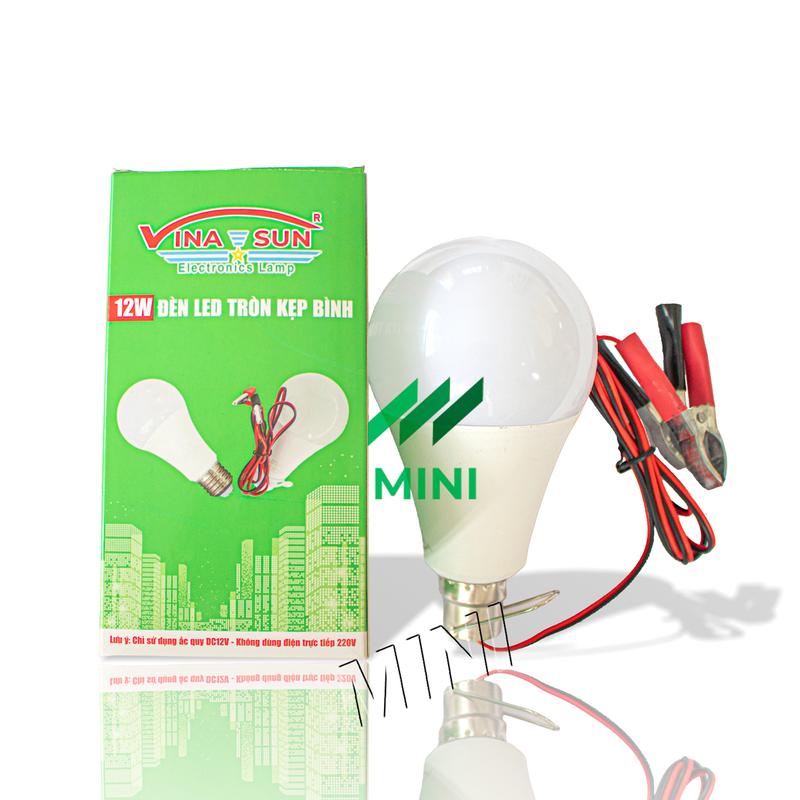  Bóng đèn VINASUN 12W kẹp bình ắc quy 12V 