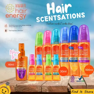 Find It Store - Makarizo Hair Energy Scentsations Hair Fragrance Parfum Rambut Vitamin UV Protection 30ml 60ml 100ml BPOM Original Bunga Perfume Wangi Cherry Wanginya Tubuh