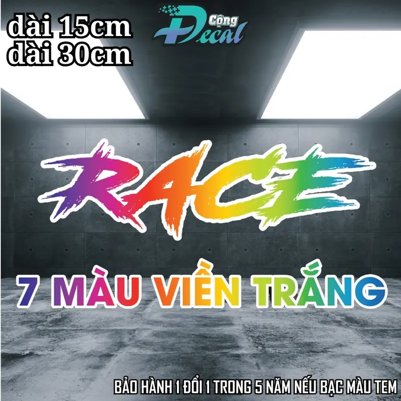 Decal trang trí xe, tem dán xe máy Race, Sticker dán các vị trí trên xe, decal cao cấp chống nước - Cộng Decal 2