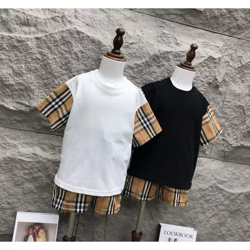 Bộ quần Áo thun kẻ màu nâu chất Mềm Mịn, hàng cao cấp cực sang cho bé trai bé gái cực chất