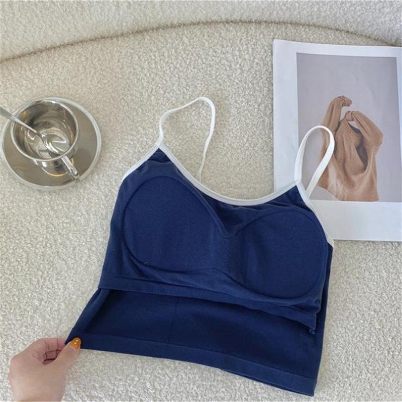 Product Introduction of Y2K Hot Girl Camisole With Chest Pad American Style Retro Cropped Top Vest Tank Top Womenswear Summer Women's Tops Sling 21