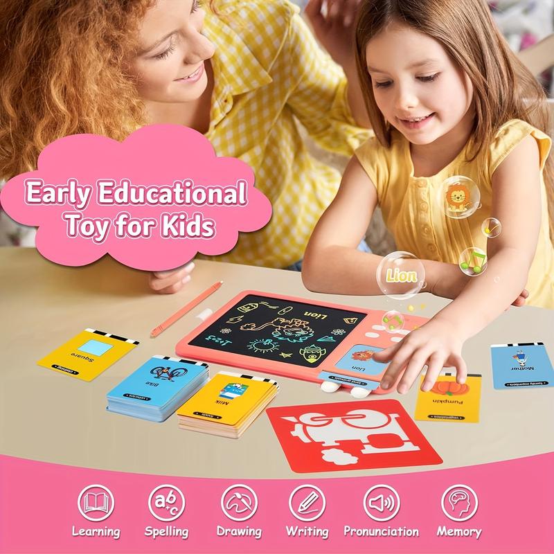 Product Introduction of 222 Sight Words Talking Flash Cards Learning Tablet - Educational LCD Drawing Doodle Board for Speech Therapy, Autism, and Sensory Development 4