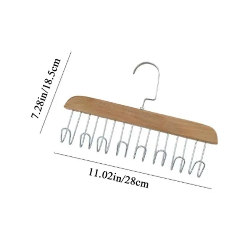 Móc treo có 8 móc, Gói 5, Thích hợp để treo Suspenders, Khăn Quàng cổ, Cà Vạt, Thắt lưng, Móc treo dây đai không trơn trượt, Thích hợp để làm khô quần áo trẻ Em Bé và người lớn, Móc treo kẹp treo quần áo 3