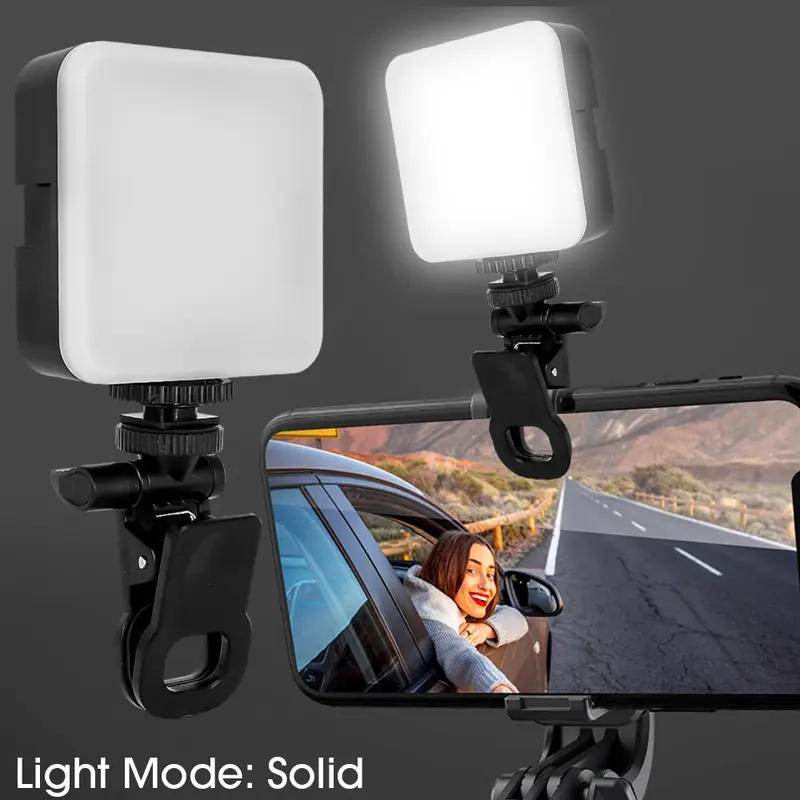 Đèn LED Selfie Mini 3 Chế Độ Dạng Kẹp Có Thể Điều Chỉnh Bảo Vệ Mắt Cho Điện Thoại Thông Minh / Laptop / Camera 3