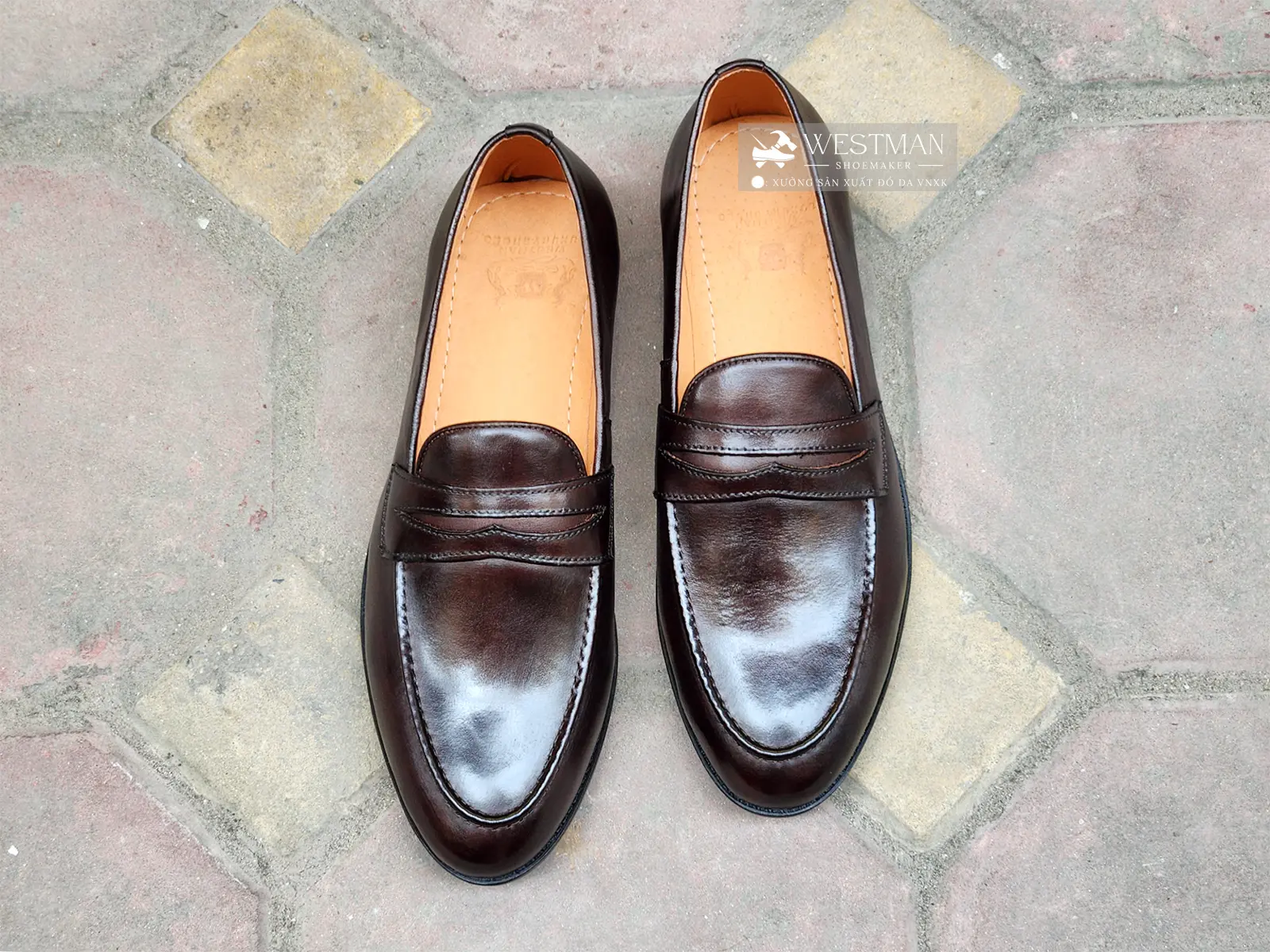Giày Lười Nam Penny Loafer WESTMAN W0002 Handmade Đế Cao Su