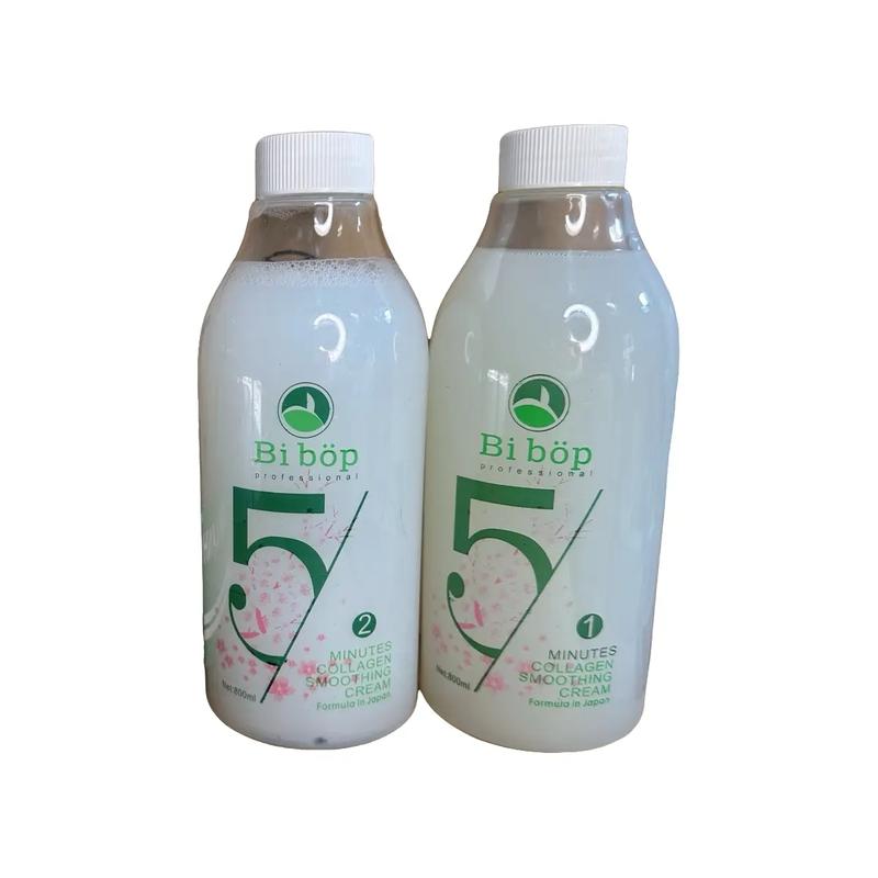 Bibopp Thuốc Uốn Lạnh Tóc Nam Nữ 800ml x2 Dạng Gel & Kem Dưỡng Mềm Mượt Không Kích Nhiệt Tặng 1 Hộp Giấy Lạnh 1 Cặp 1600ml