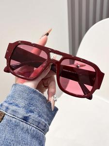 Lentes de sol con marco elegantes para mujer, accesorios de playa modernos para el verano, protección ocular a la moda para damas