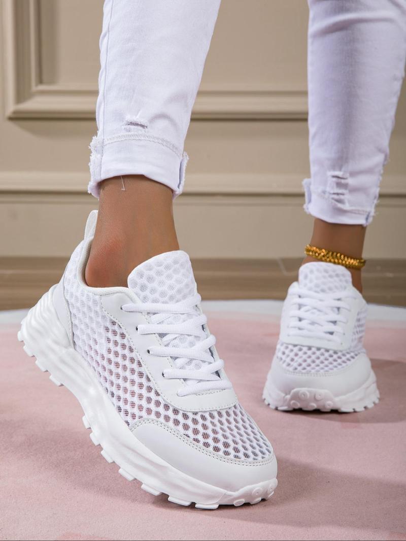 Product Introduction of Women's Fashionable Breathable Mesh Sneakers, Casual Comfortable Sports Running Shoes, All-match Basic Shoes for Daily Wear 3