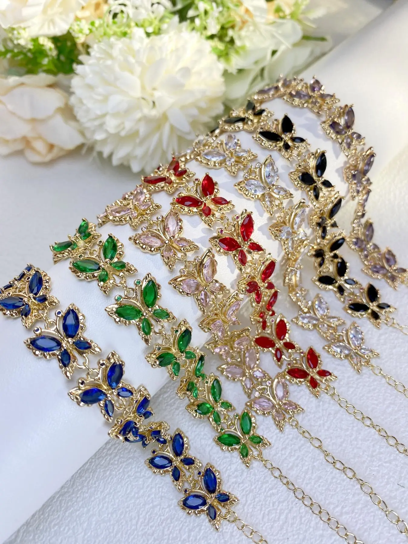 Butterfly Design Bracelet, Elegant Artificial Crystal Decor Bracelet for Women & Girls, Trendy All-match & Exquisite Jewelry for Birthday Gift