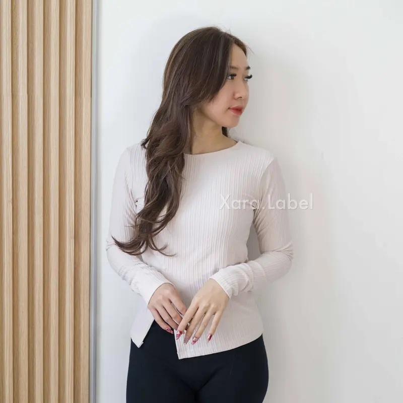 [ XARA SALE ] Cecil Knit Top Wanita - Baju Kait Kancing 5